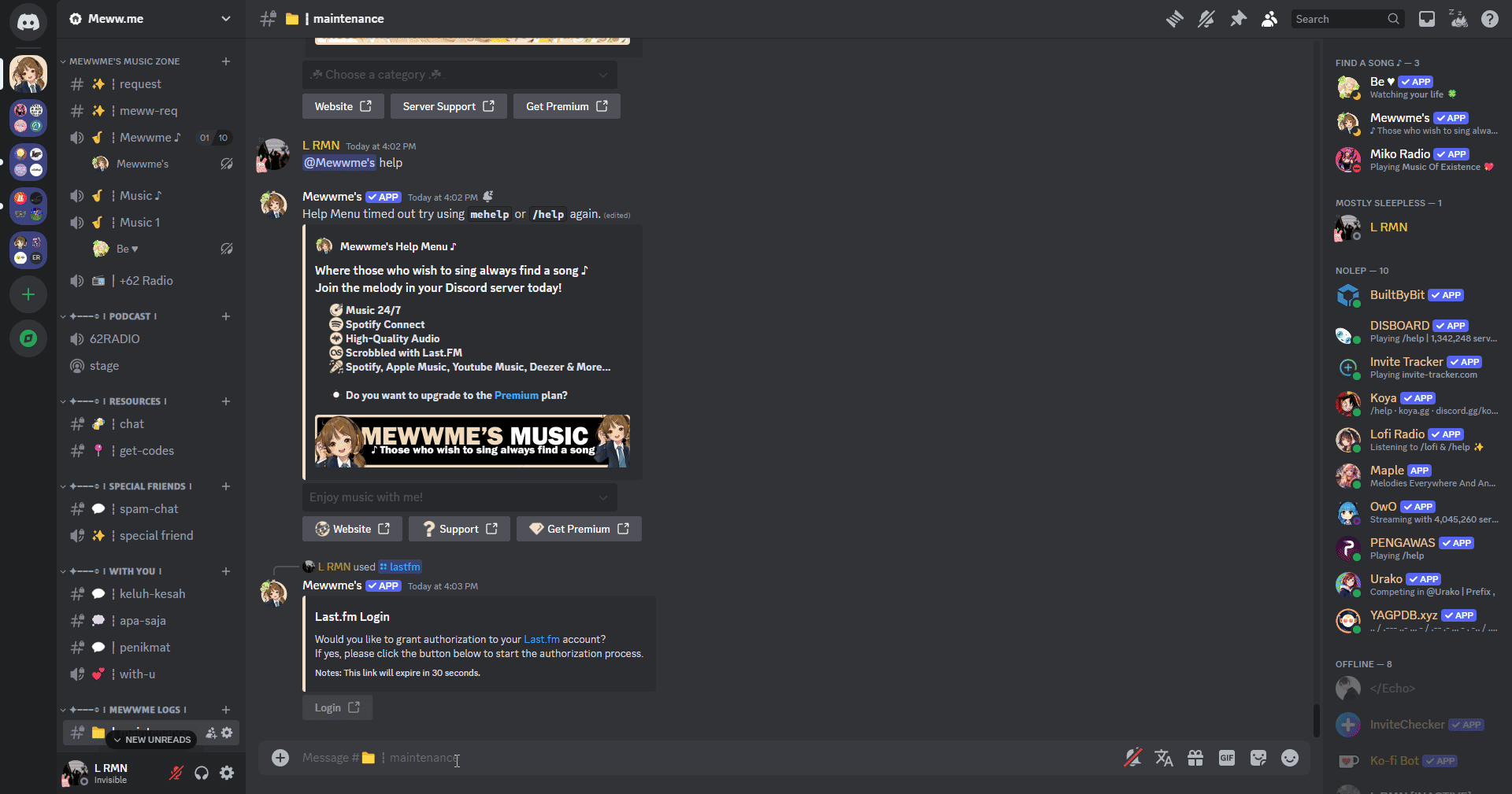 mời bot discord